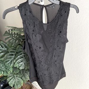 Black Mesh Floral Bodysuit 🖤!!